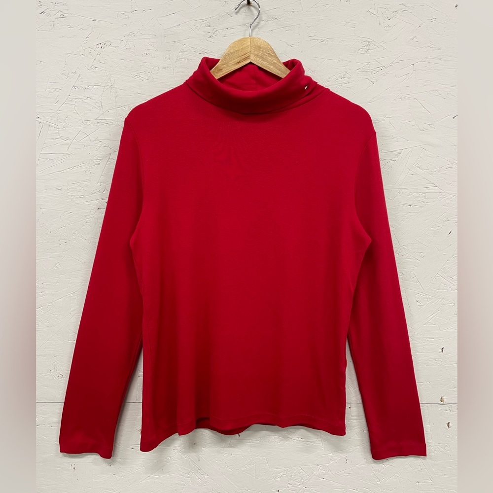 NWT Tommy Hilfiger Red Turtleneck Shirt, Size L (See measurements)